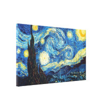 A noite estrelado (De sterrennacht) - Van Gogh Impressão De Canvas Envolvidas