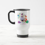 A pele do vestido imprime a caneca de viagem
