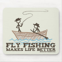 A pesca com mosca faz a vida melhor mousepad