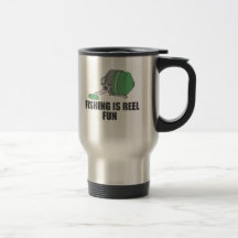 A pesca é divertimento do carretel caneca