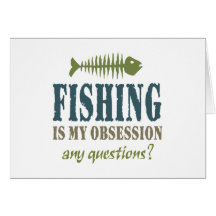 A pesca é minha obsessão cartões