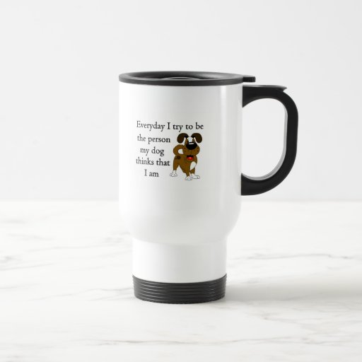 A pessoa meu cão pensa que eu sou caneca