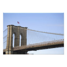A ponte de Brooklyn na Nova Iorque, nova Impressão De Fotos