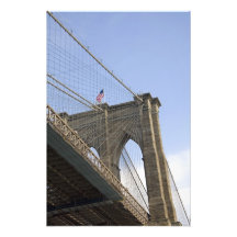 A ponte de Brooklyn na Nova Iorque, nova Impressão Fotográfica