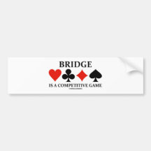 A ponte é um jogo competitivo (os ternos do cartão adesivo