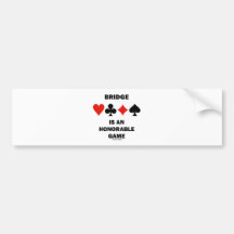A ponte é um jogo honorável (quatro ternos do cart adesivos