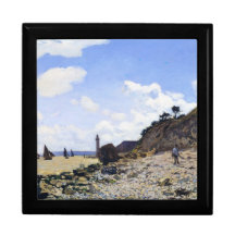 A praia em Honfleur, Claude Monet 1865 Caixa De Persentes