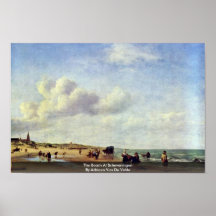 A praia em Scheveningen por Adriaen Van De Velde Pôsteres