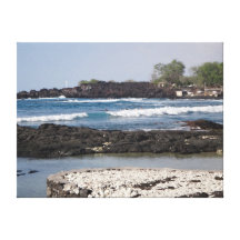 A praia impressão em tela canvas