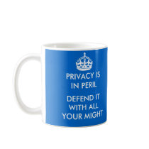 A privacidade está na caneca do perigo canecas