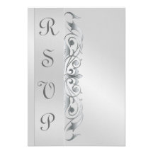 A resposta de prata da grã-duquesa metal RSVP conv Convite Personalizados