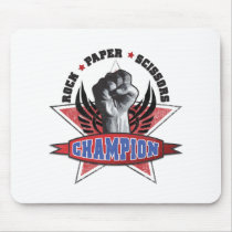 A rocha, papel, Scissors o campeão mousepads
