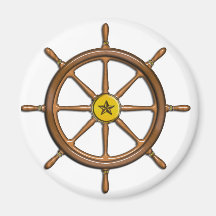 A roda do navio de madeira imas de geladeira
