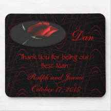 A rosa vermelha com BlkGraphic, personaliza Mouse Pad