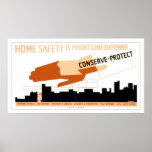 A segurança Home é defesa WPA 1942 Pôsteres