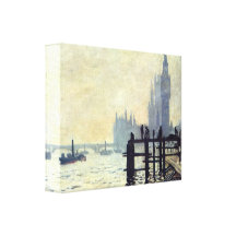 A Tamisa abaixo de Westminster - Claude Monet Impressão Em Tela Canvas