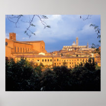 A vila de Tuscan do Sienna, Italia Posteres