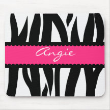 A zebra listra Mousepad conhecido personalizado te