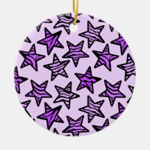 A zebra roxa stars o ornamento