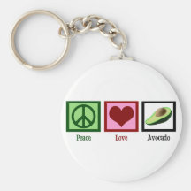 Abacate do amor da paz chaveiros
