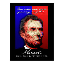 Abe Lincoln - bicentenário Cartao Postal