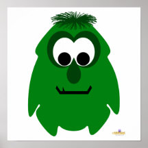 Abeto vermelho pequeno de Bruce do monstro Posters