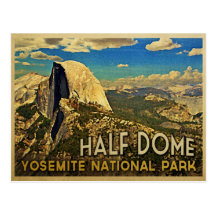 Abóbada de Yosemite do vintage meia Cartões Postais