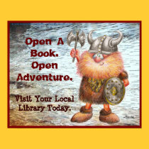 Abra um livro. Abra a aventura posters