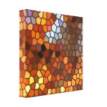 Abstrato do mosaico do outono impressão de canvas envolvida