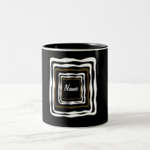 Abstrato esquadrado caneca