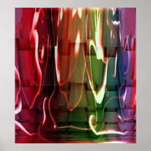 Abstrato Funky da água Poster