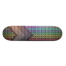 Abstrato Funky do arco-íris Skate Personalizado