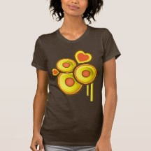 Abstrato Funky dos auto-falante & dos corações T-shirt