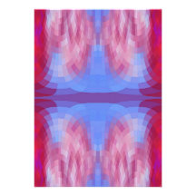 Abstrato impar no azul e no rosa convites personalizados