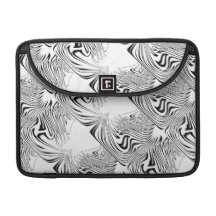 Abstrato preto e branco bolsa MacBook pro