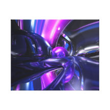 Abstrato vívido das ondas impressão em canvas