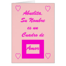 Abuelita, SU Nombre es Un Cuadro de Amor Cartao