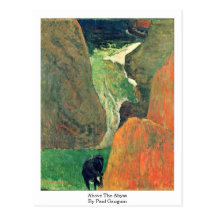 Acima do abismo por Paul Gauguin Cartão Postal