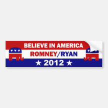 Acredite em América Romney Ryan Adesivo