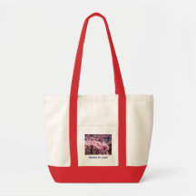Acredite no amor! Flor cor-de-rosa da flor da árvo Bolsa De Lona