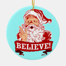 Acredite no Natal de Papai Noel Enfeite De Natal