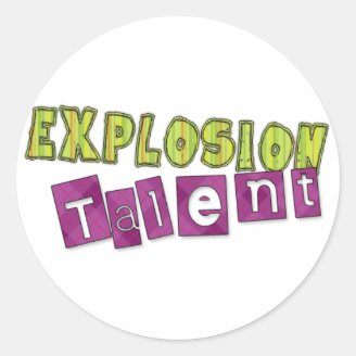 Adesivo "EXPLOSION TALENT" Redondo