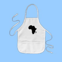 "África no preto lustroso " aventais