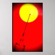 Agulha no poster do sol