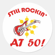 Ainda Rockin em 50! Adesivo Redondo