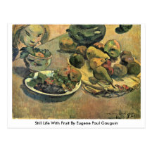 Ainda vida com fruta por Eugene Paul Gauguin Cartoes Postais