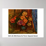 Ainda vida com os rosas por Pierre-Auguste Renoir Poster