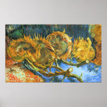 Ainda vida com quatro girassóis (Van Gogh) Posters