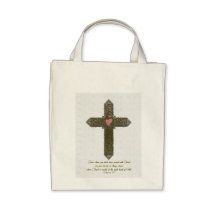 Ajustando seus corações no cristo bolsa para compra