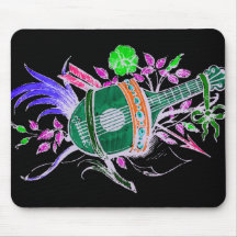 Alaúde e plantas, inversão cor-de-rosa mousepads
